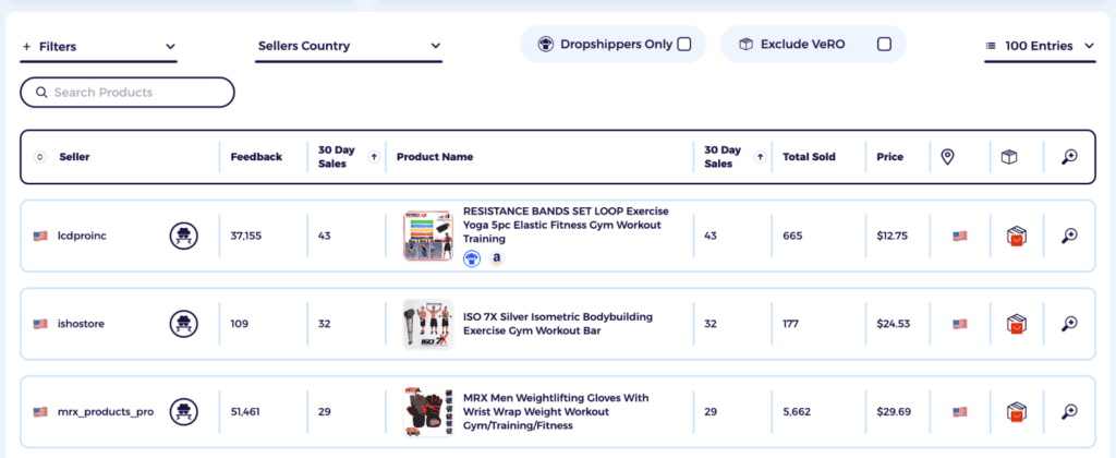 100 top sellers list on ebay to find reference for your ebay product research and adapt to sell