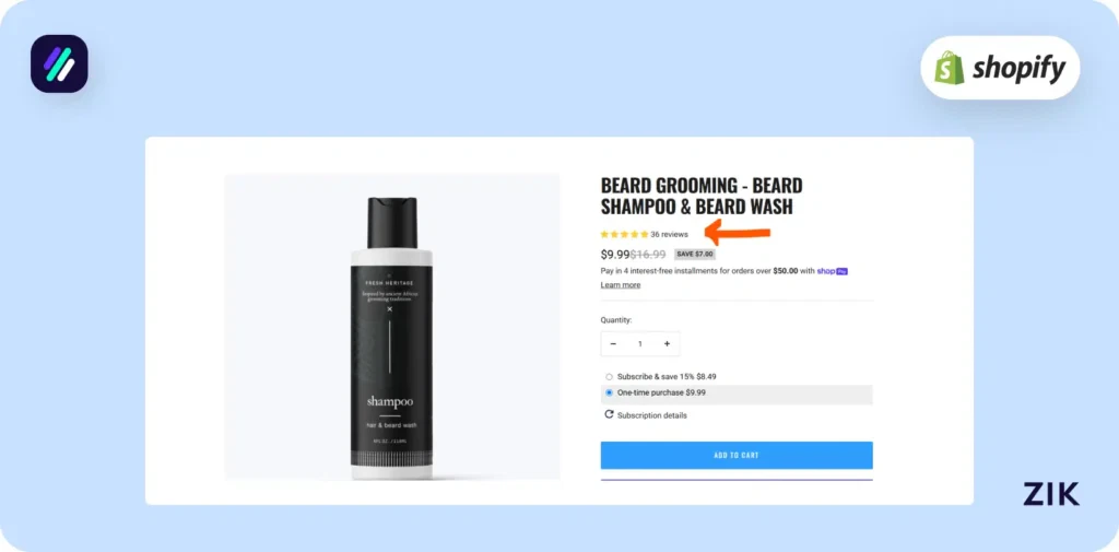 Display Review Ratings