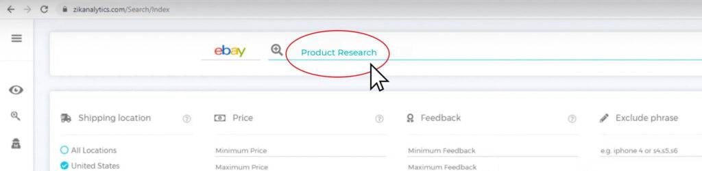 Go to the Product Research tool