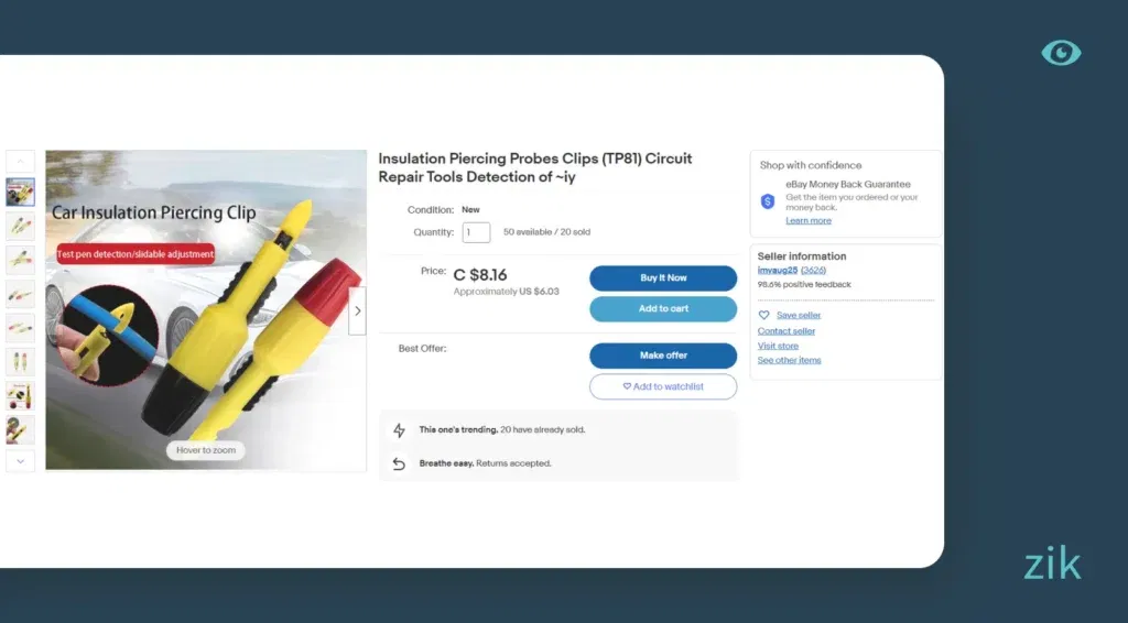 Insulation Piercing Probes Clips