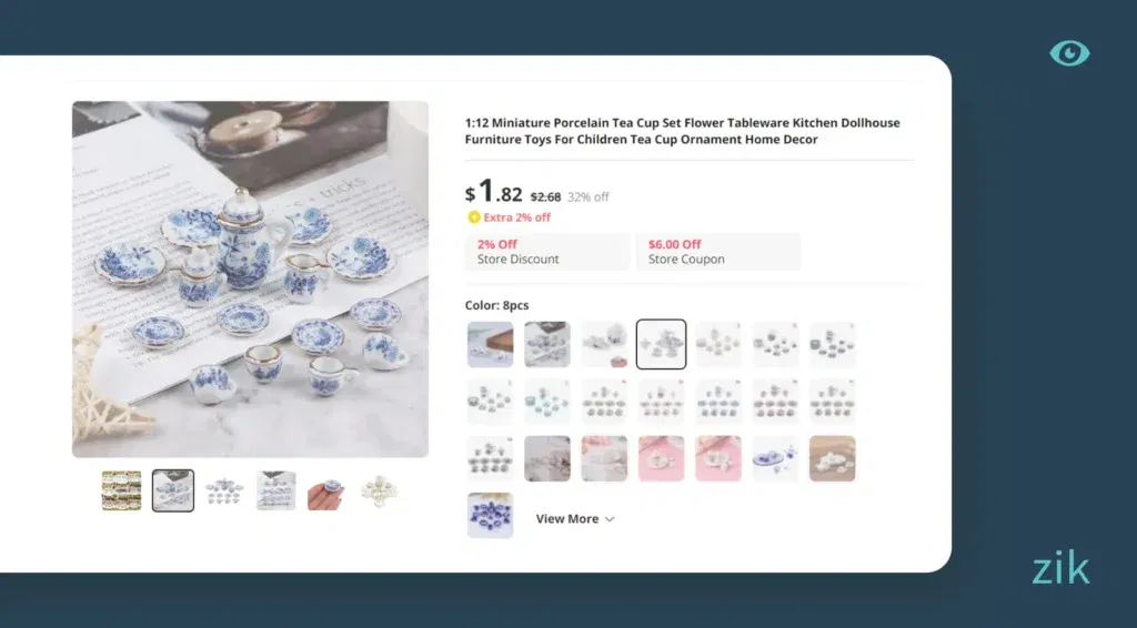 Miniature Porcelain Tea Cup Set aliexpress supplier