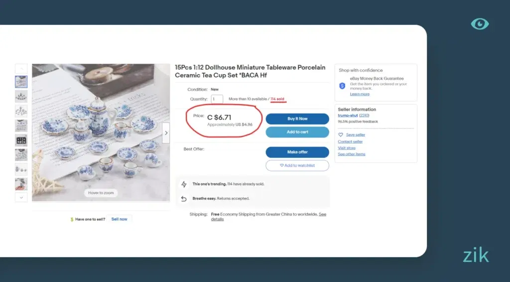 Miniature Porcelain Tea Cup Set eBay seller