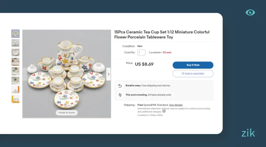 Miniature Porcelain Tea Cup Set seller china