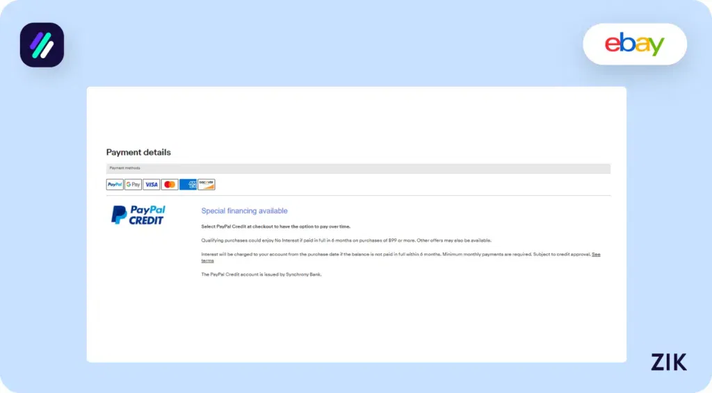 Payment Policy eBay