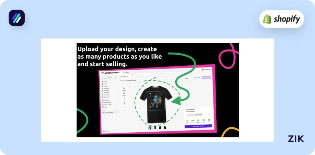 Print on Demand Apps Spreadconnect