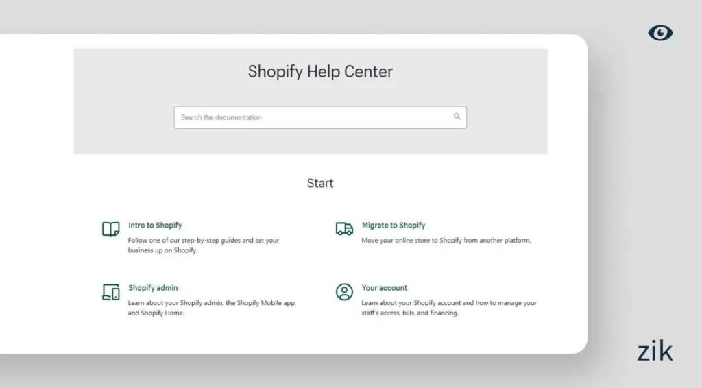 Support & Help Shopify