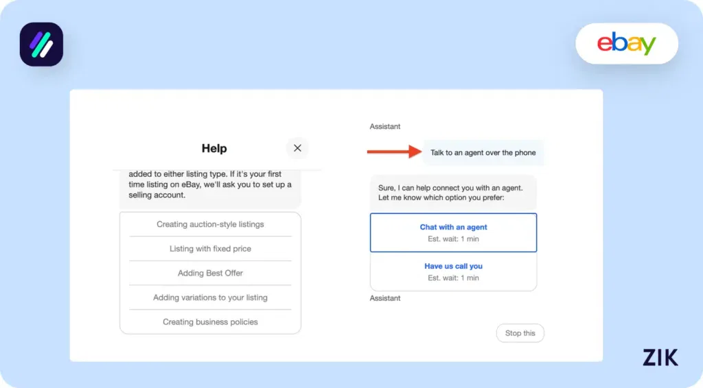 Talk to an agent over the phone