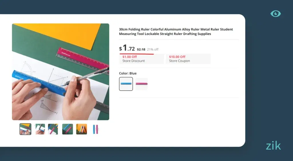 aliexpress supplier Aluminum Architect Triangular Ruler