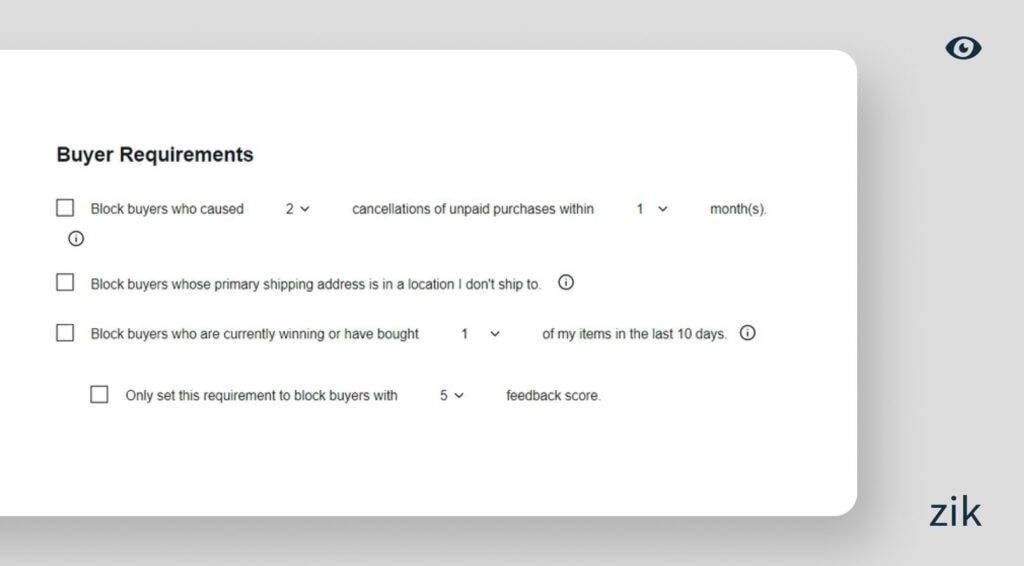 buyer requirements