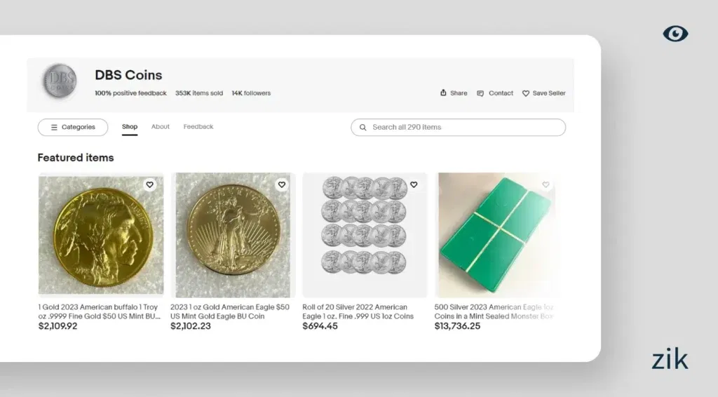 coin seller ebay