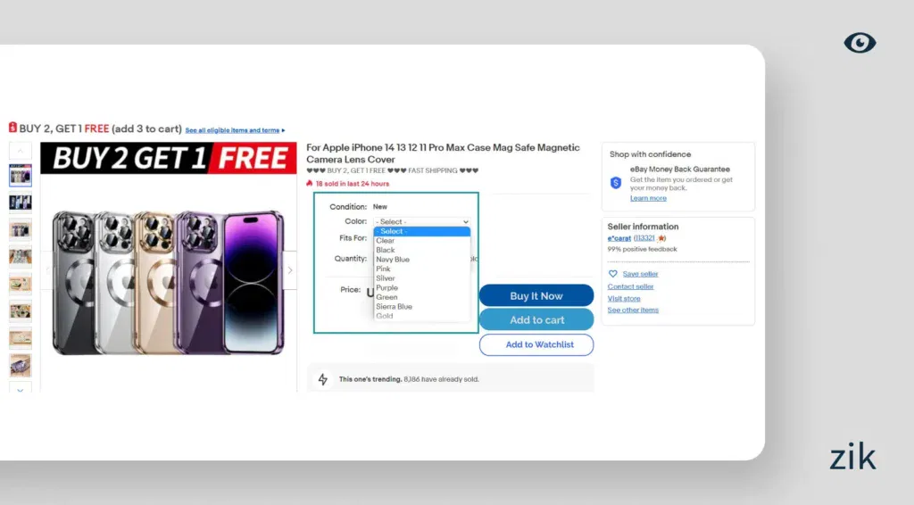 multiple product listings for the same product