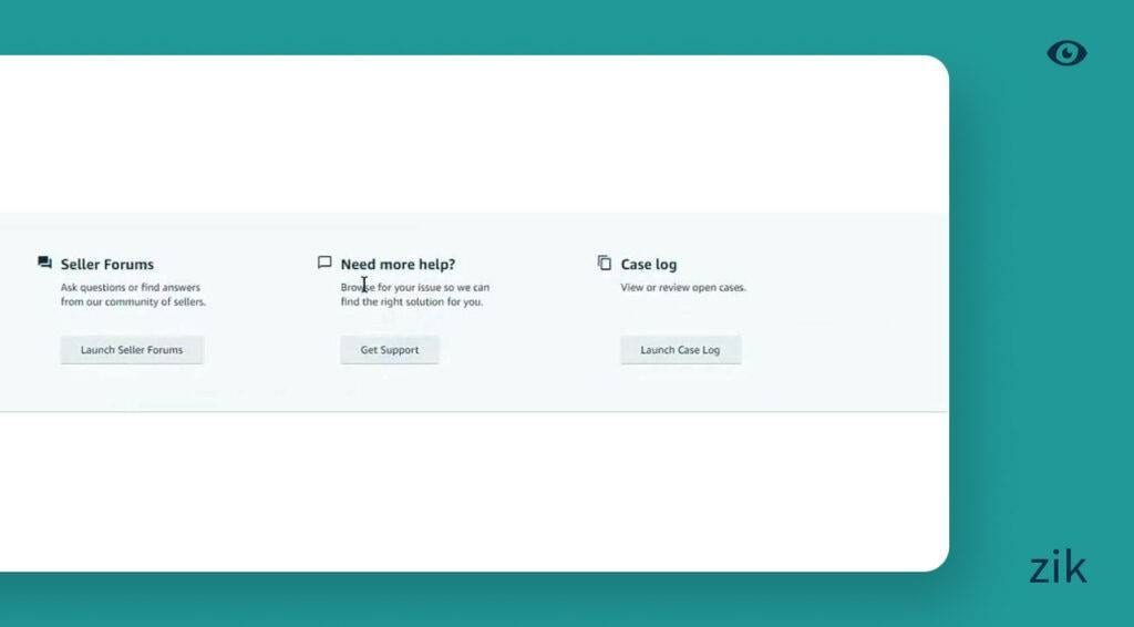 navigate downwards to the “Need more help?” section and click “Get support“