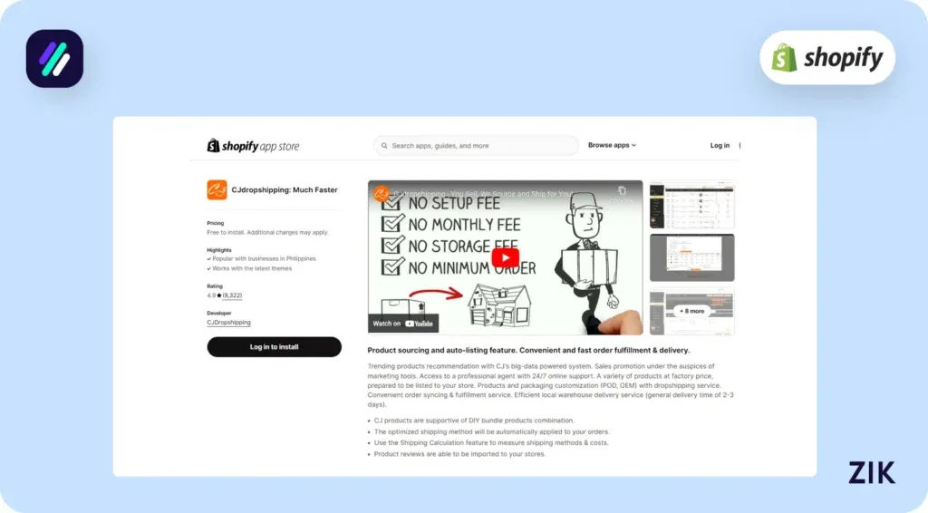 Install the CJ Dropshipping App