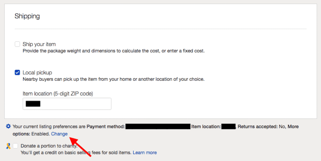 More options: Enabled.” with a button that says “Change.” Click that