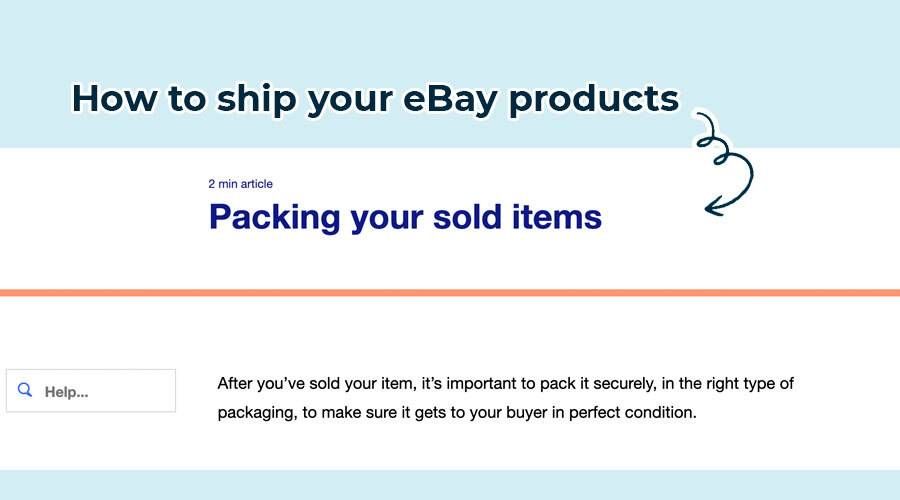 Packaging and posting your products