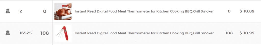 Selling the same product and at a similar price but with much higher sales
