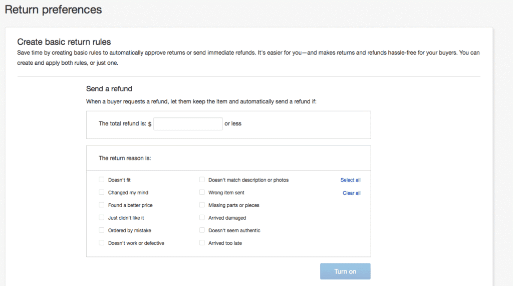 The first is “Send a refund”.