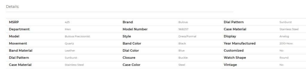 Use accurate item descriptions