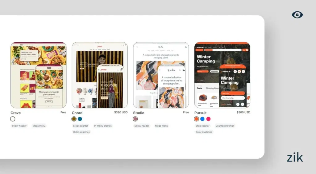 Web Design Templates shopify