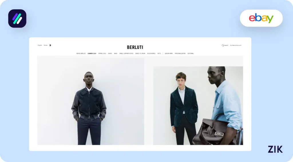 berluti luxury product catalog