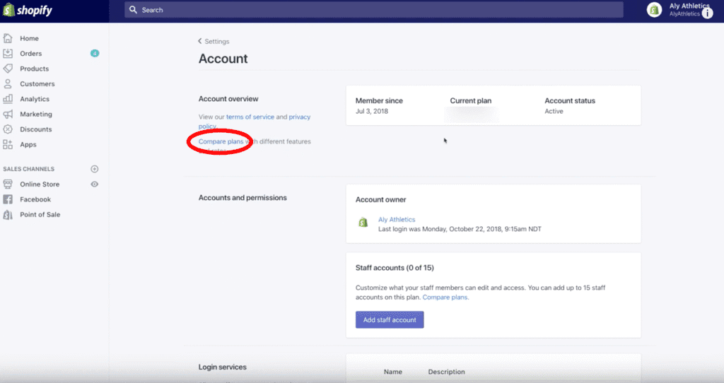 click Compare Plans