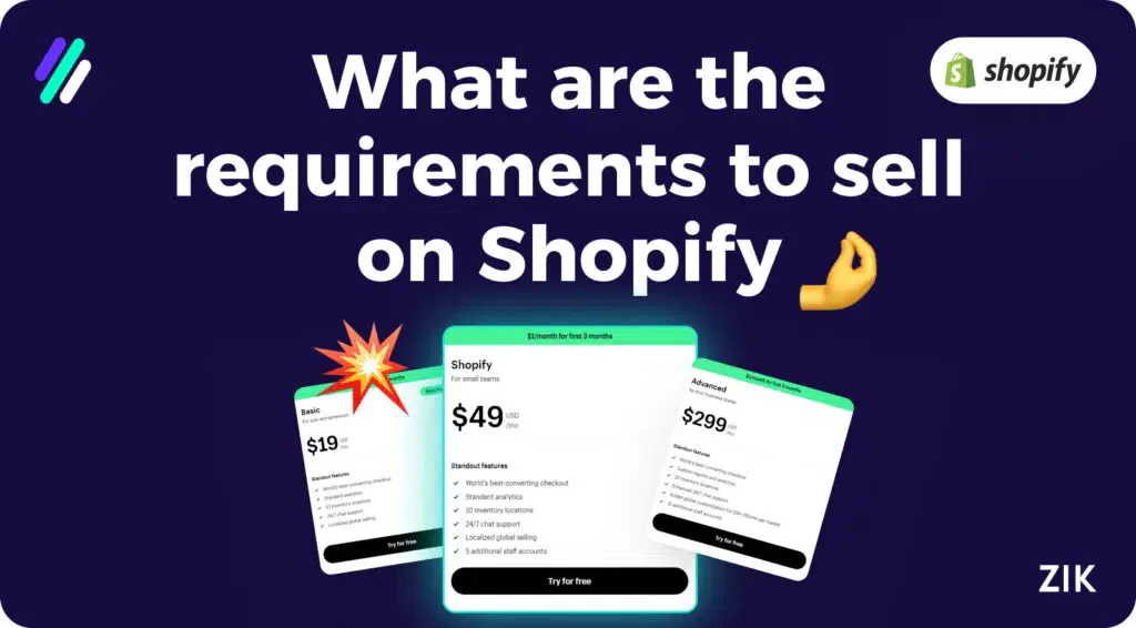 shopify requirements