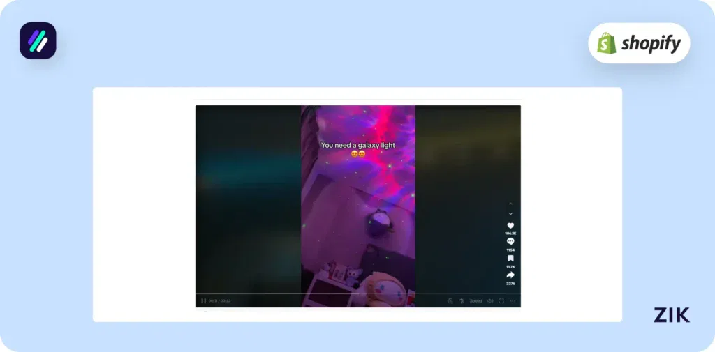 tiktok video star projector