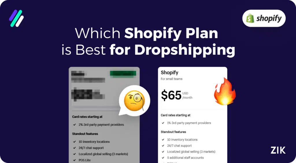 which shopify plan is best for dropshipping