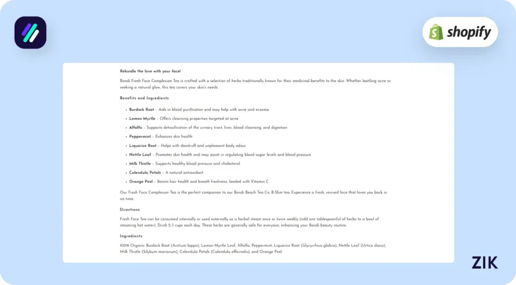 writing product descriptions