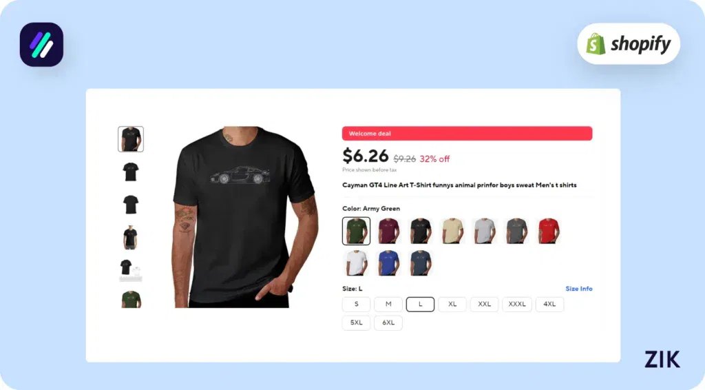 Aliexpress product is sold for $6.26