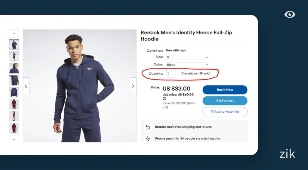 Edit the quantities and price for each variation