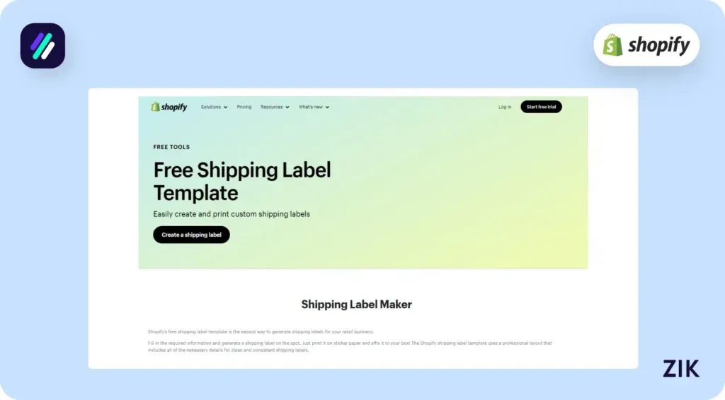 Shipping shopify