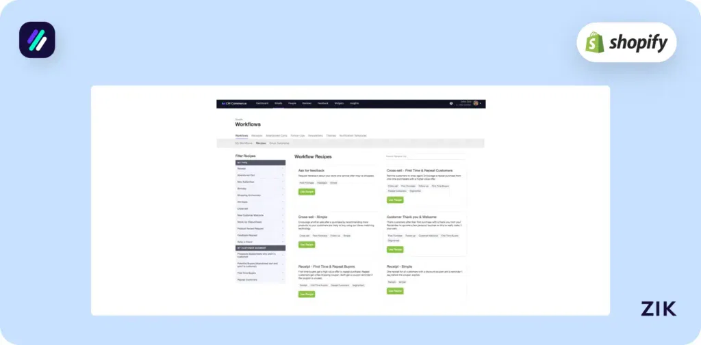 Shopify email apps CM Commerce