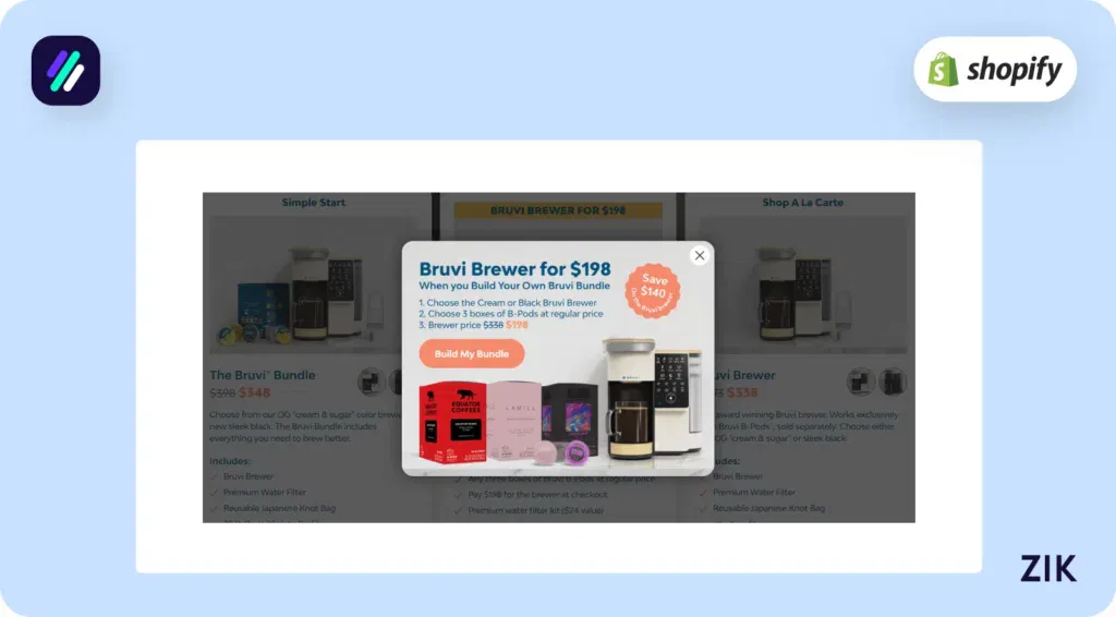 Use Cross Sell Popups