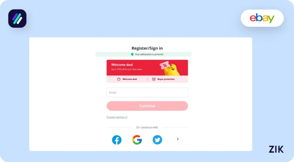 first sign up for Aliexpress