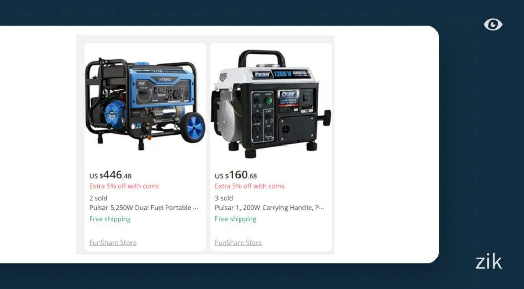 generator aliexpress listing