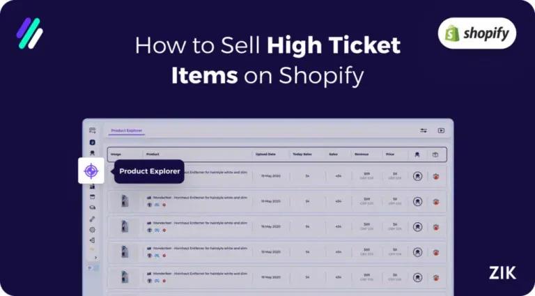 how to sell high ticket items on shopify