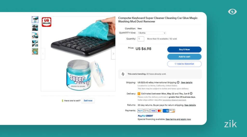 Examine the product on eBay or Amazon