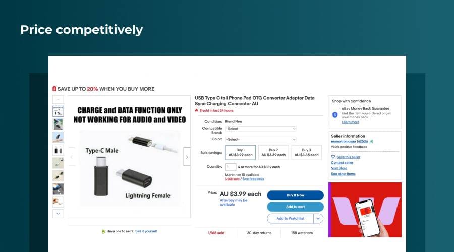How to compete with prices on ebay
