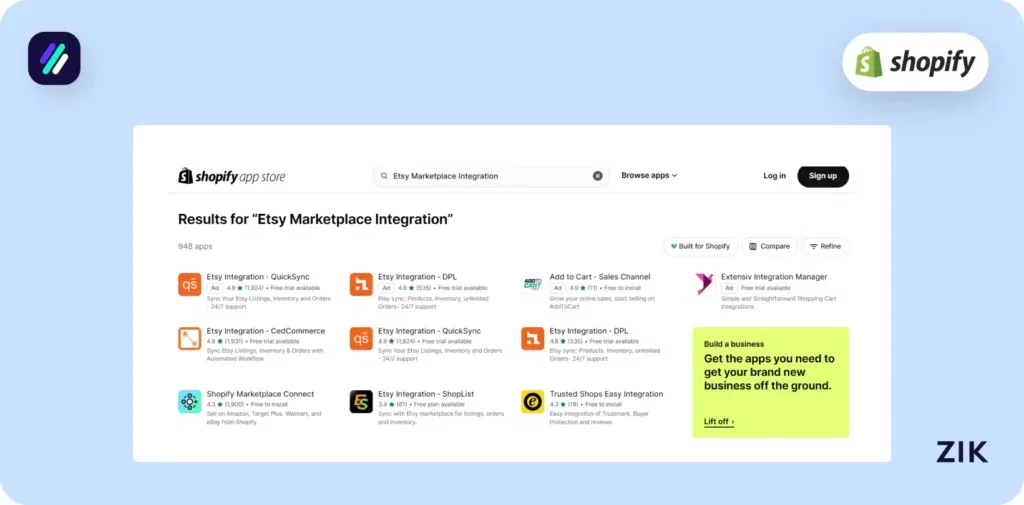 Integrate Shopify and Etsy