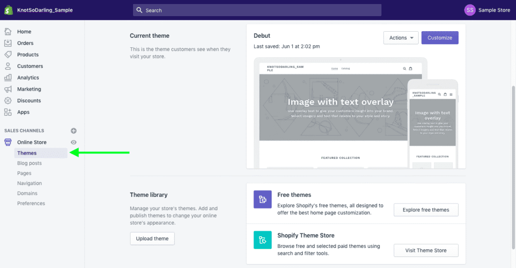 On the ‘Themes’ page