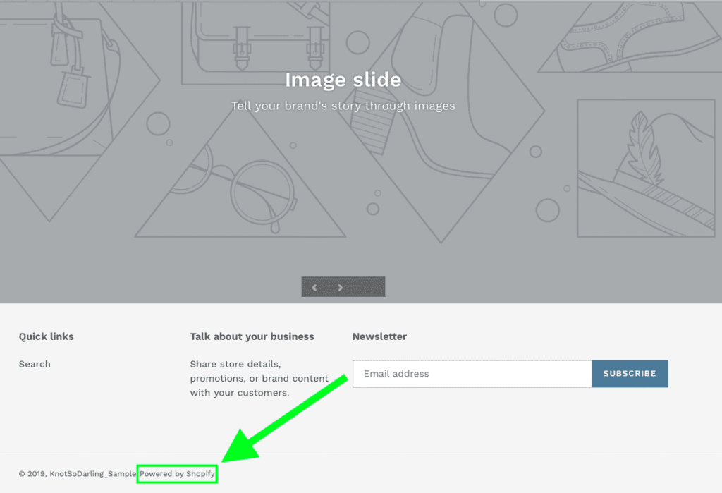 Powered by Shopify mark