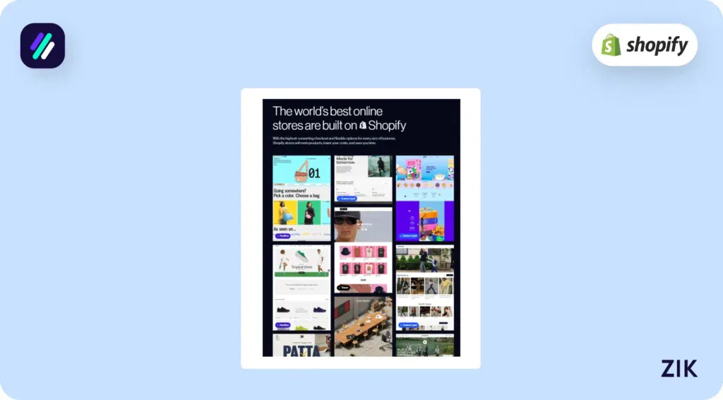 Shopify is an e commerce platform