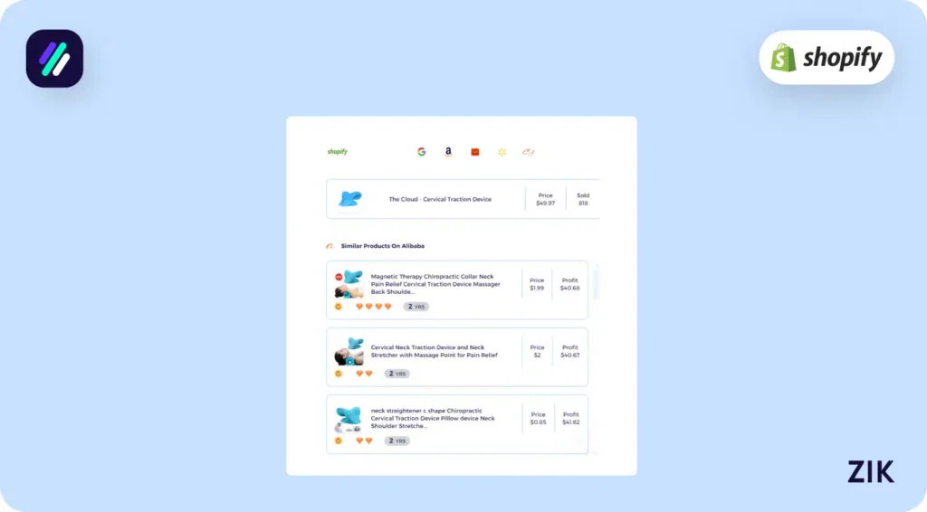 click on the Box icon next to the product