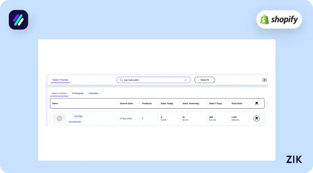 copy the website URL and paste it onto the search tab