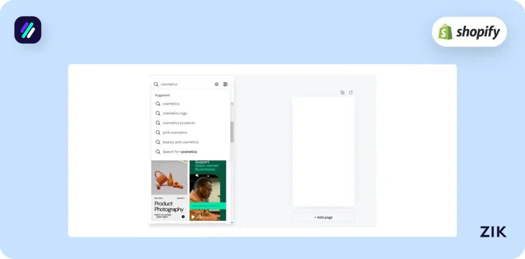 enter a keyword that specifies the template