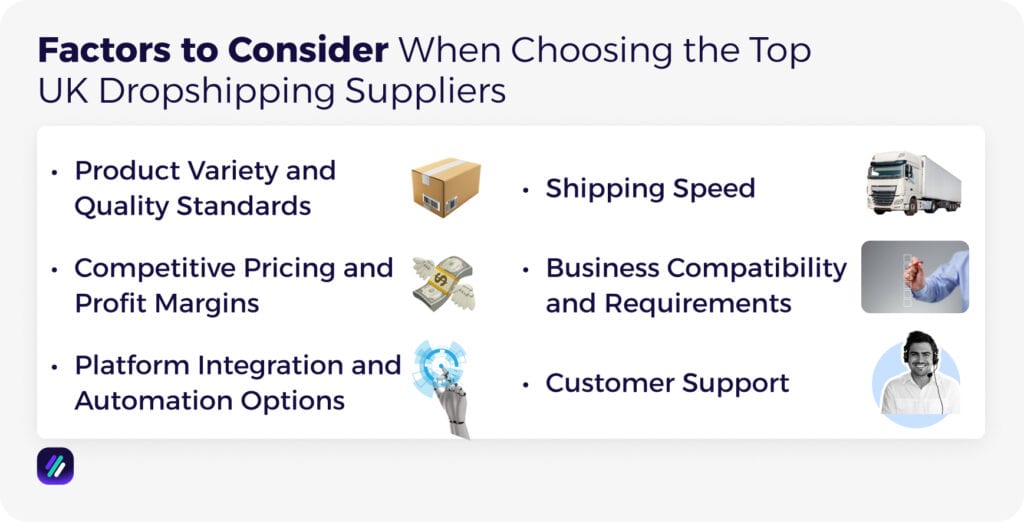 Factors for Selecting Dropshipping Suppliers in the UK