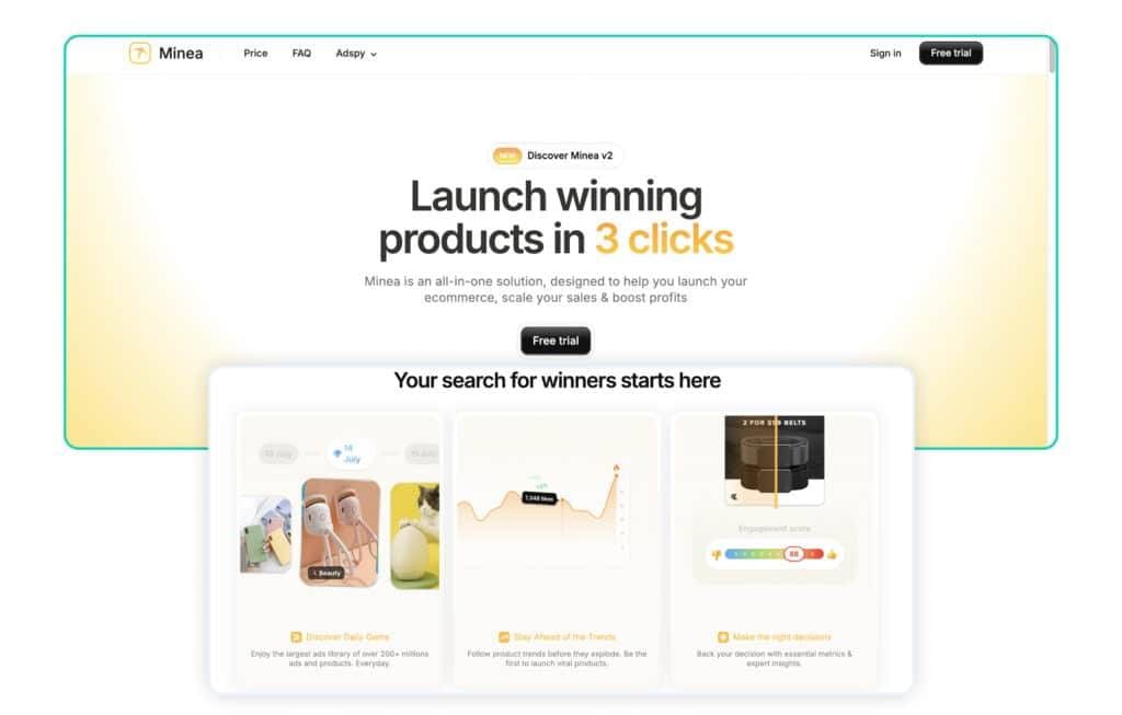 PPSPY alternatives and competitors Minea platform