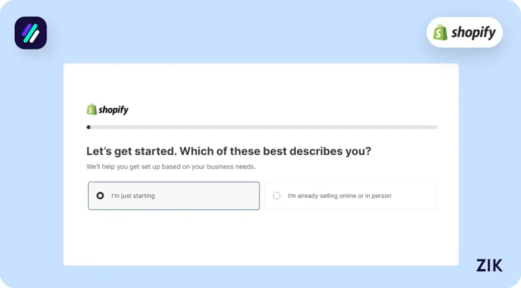 Shopify business description