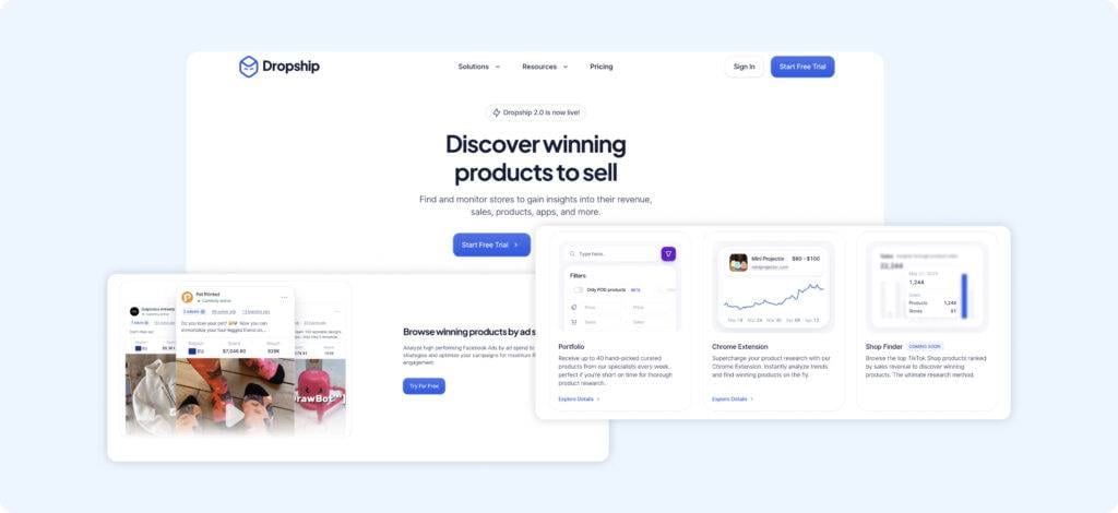 SpySales alternatives and competitors Dropship.io platform